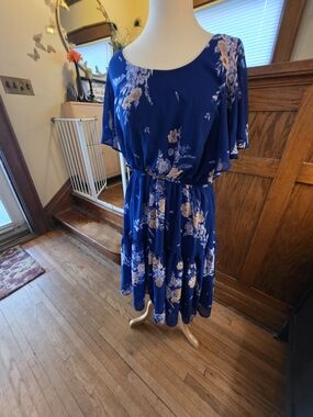 torrid Royal Blue Floral Midi Dress
